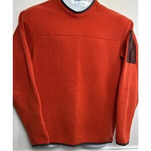 Arc’teryx Polartec Fleece Sweater Pullover Orange Crew Zip Sleeve Men M Arcteryx